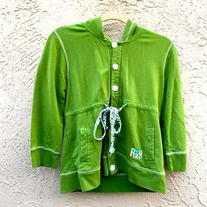 Roxy sweatshirt jacket surf beach coat casual green cozy cute